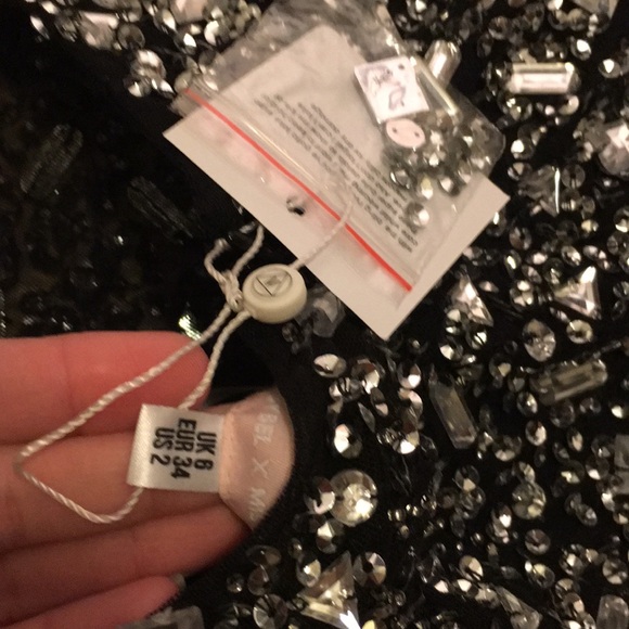 Carli Bybel X Missguided Black Embellished Dress - Picture 3 of 6